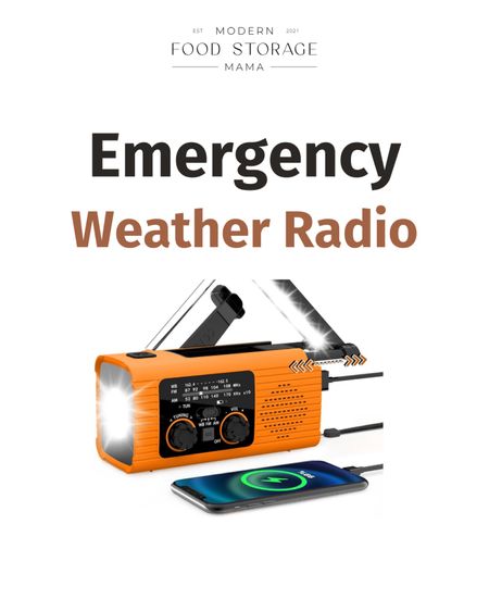 Do you have an emergency weather radio? 

I keep a weather radio in my 72-Hour Kits (bug-out-bags) and I store one in my car. 

I suggest buying a weather radio that has a solar charger with a light! This weather radio is also a portable phone charger 🙌🏼.

#LTKSeasonal #LTKHome #LTKItBag