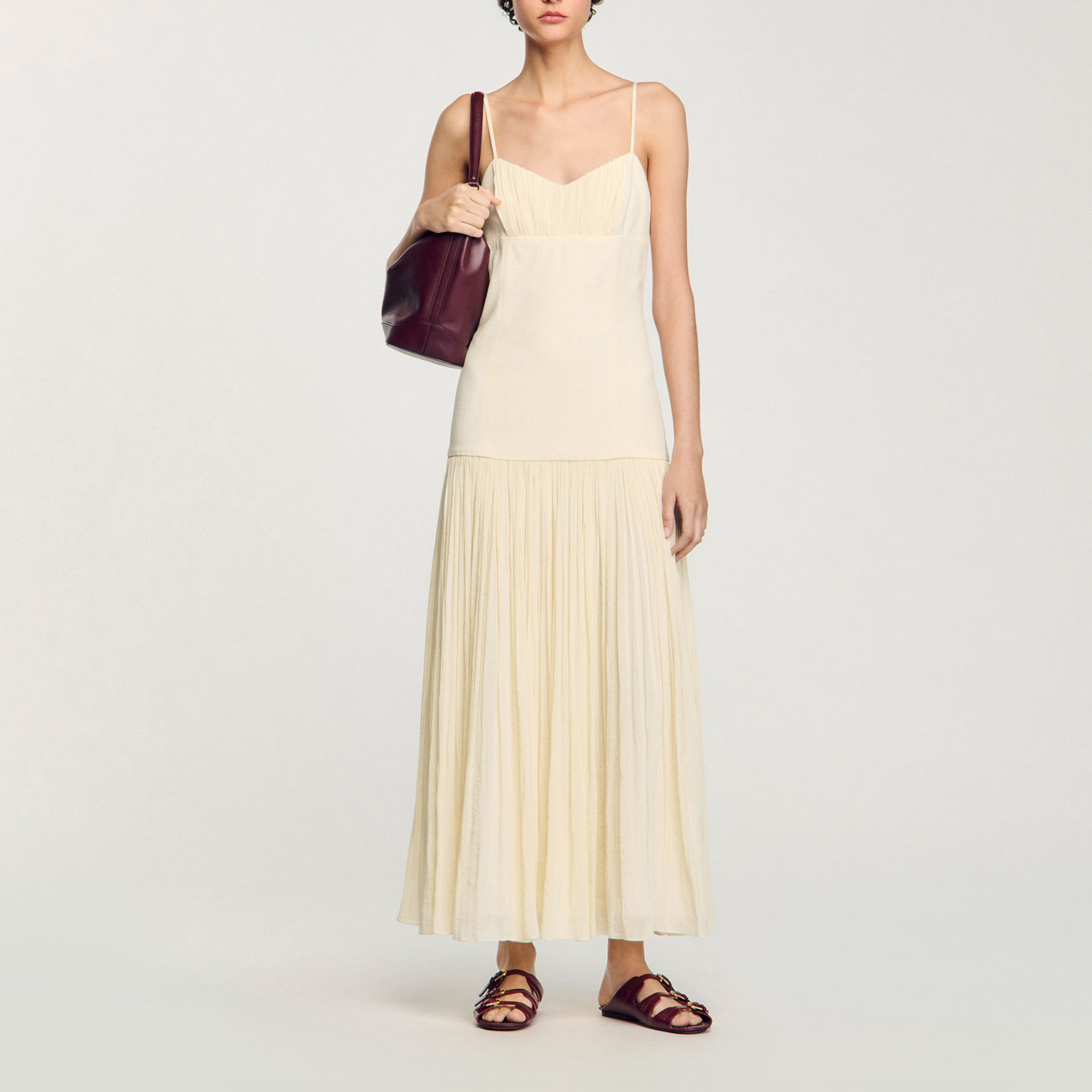 Pleated maxi dress | Sandro US | Sandro-Paris US