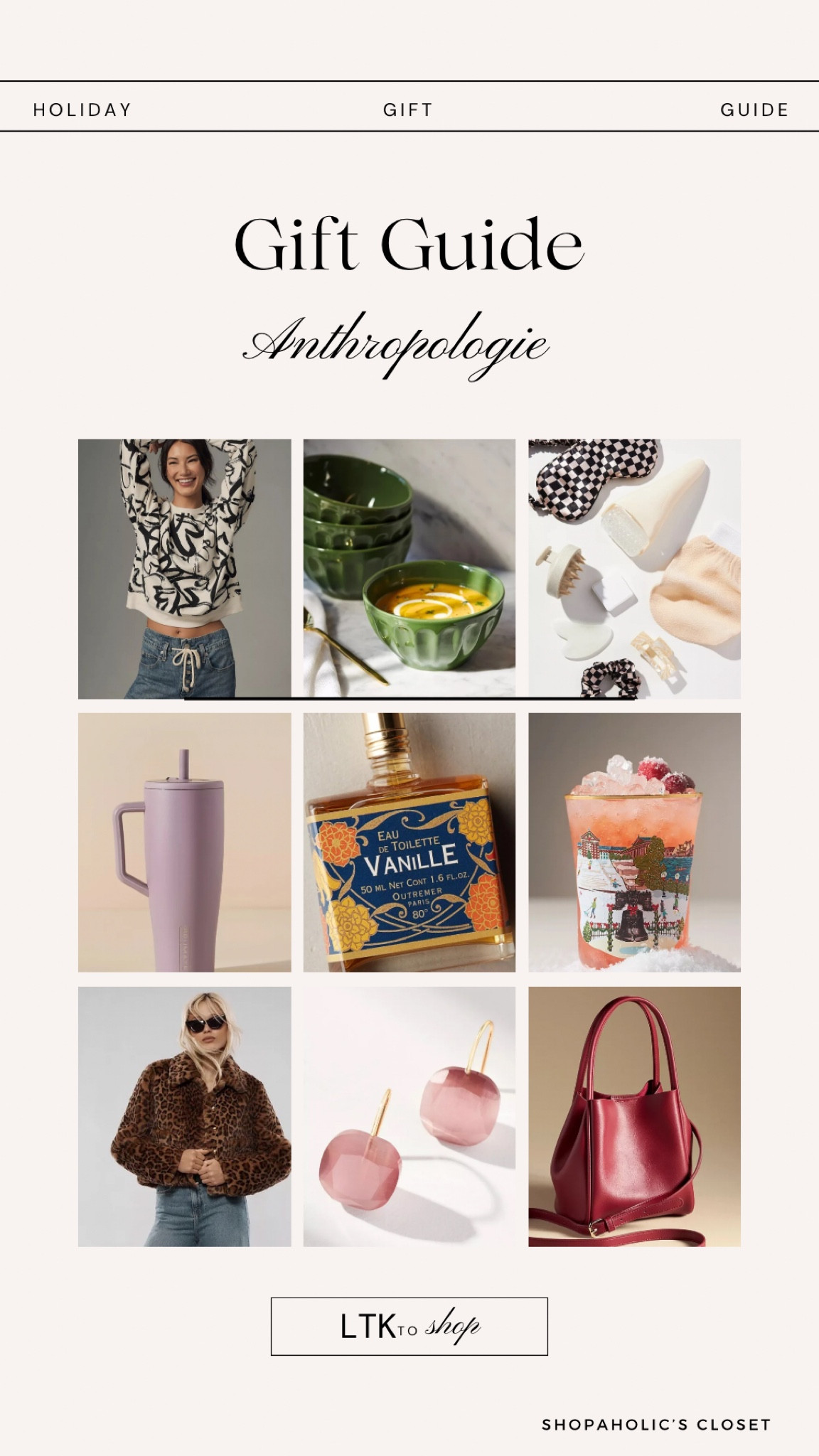 Shop Gifts at Anthropologie!

#shopdeescloset #shopaholicscloset

#LTKHoliday #LTKSeasonal #LTKGiftGuide