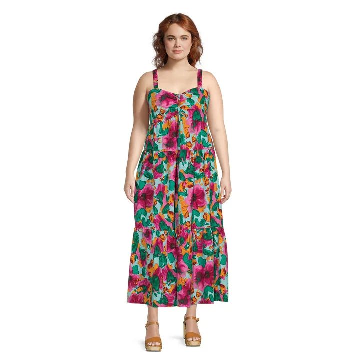 Terra & Sky Women's Plus Size Tiered Maxi Dress | Walmart (US)