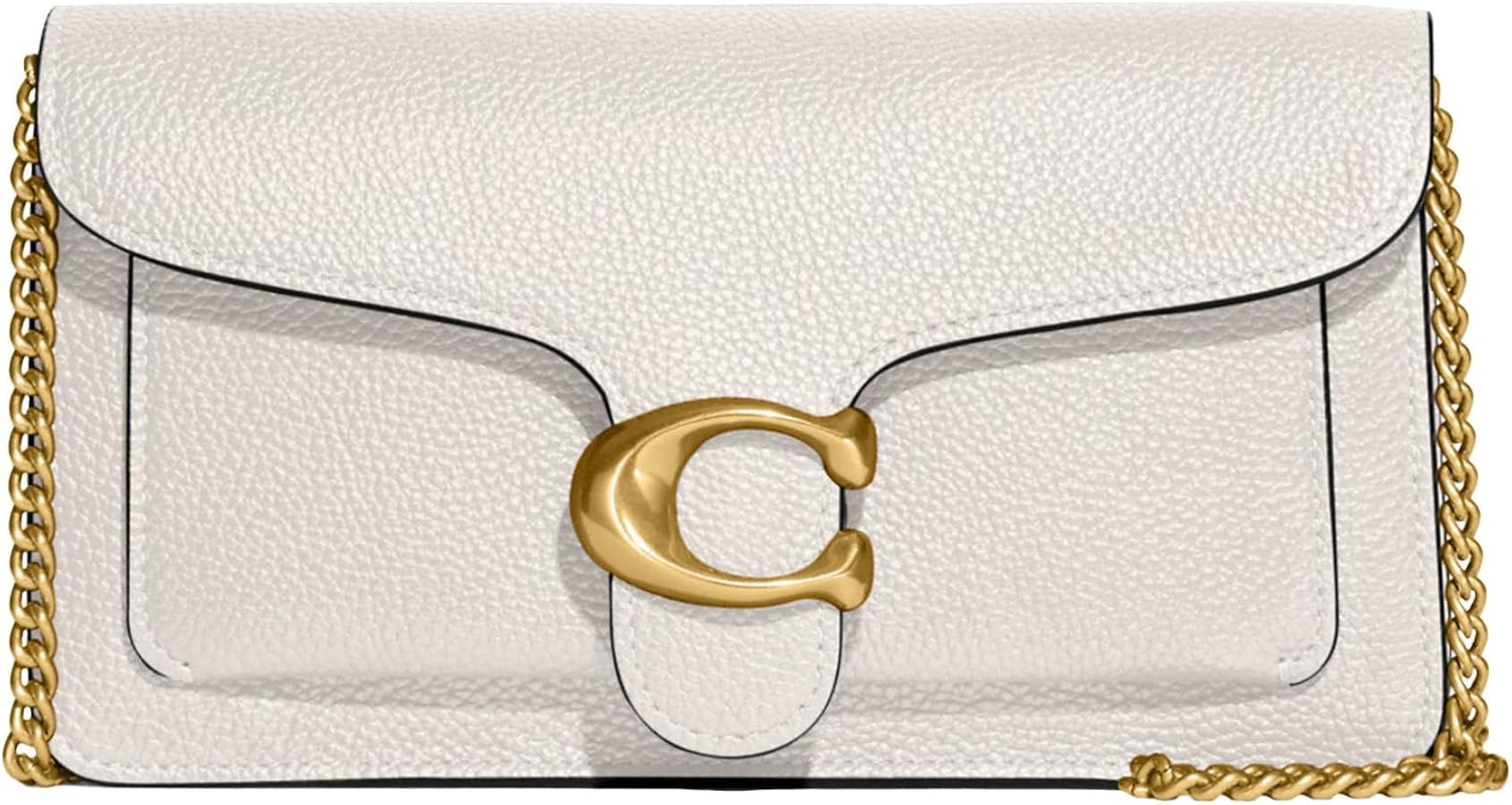 COACH womens Polished Pebble Leather Tabby Chain Clutch | Amazon (US)