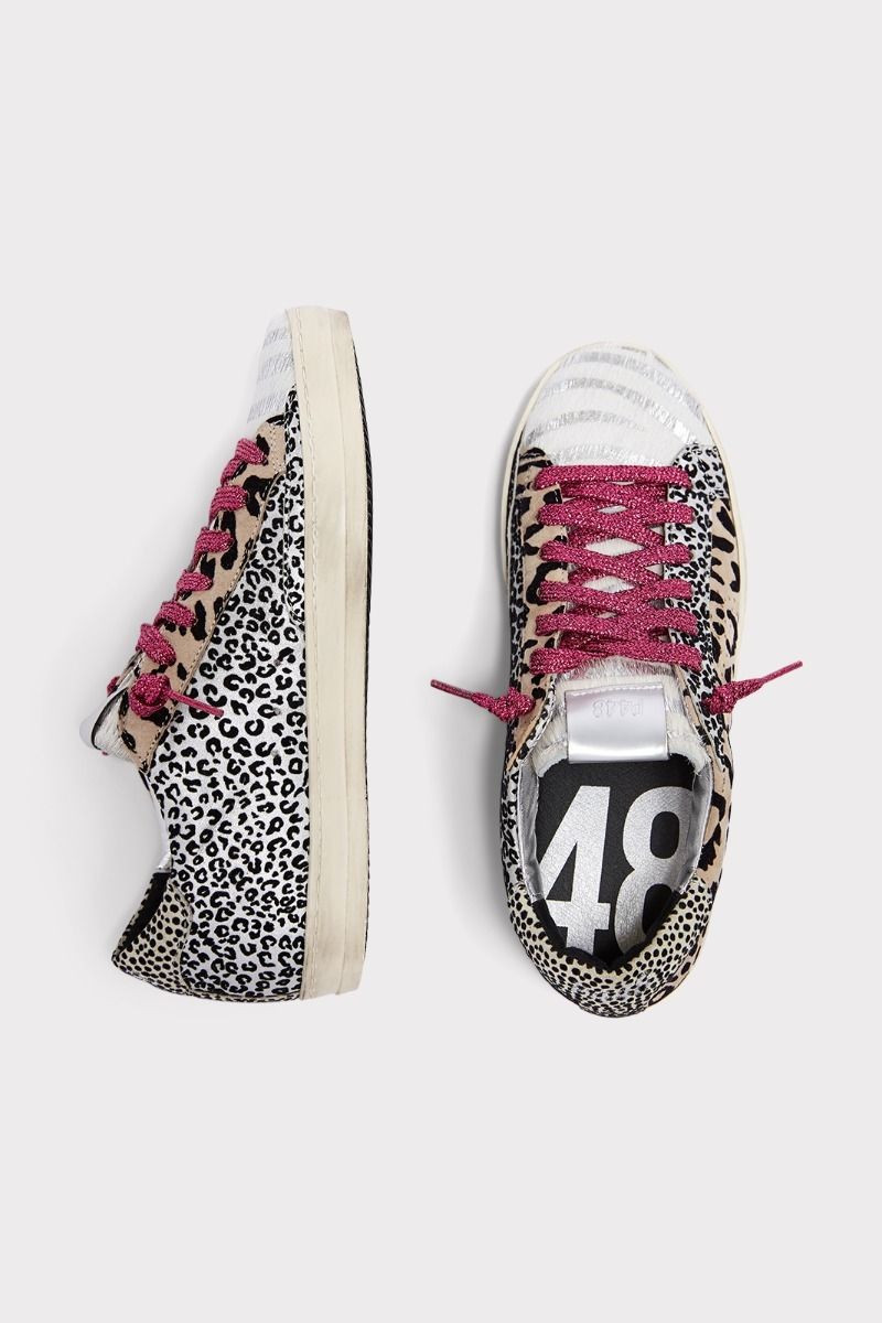 Leopard Sneaker with Pink Laces | Evereve