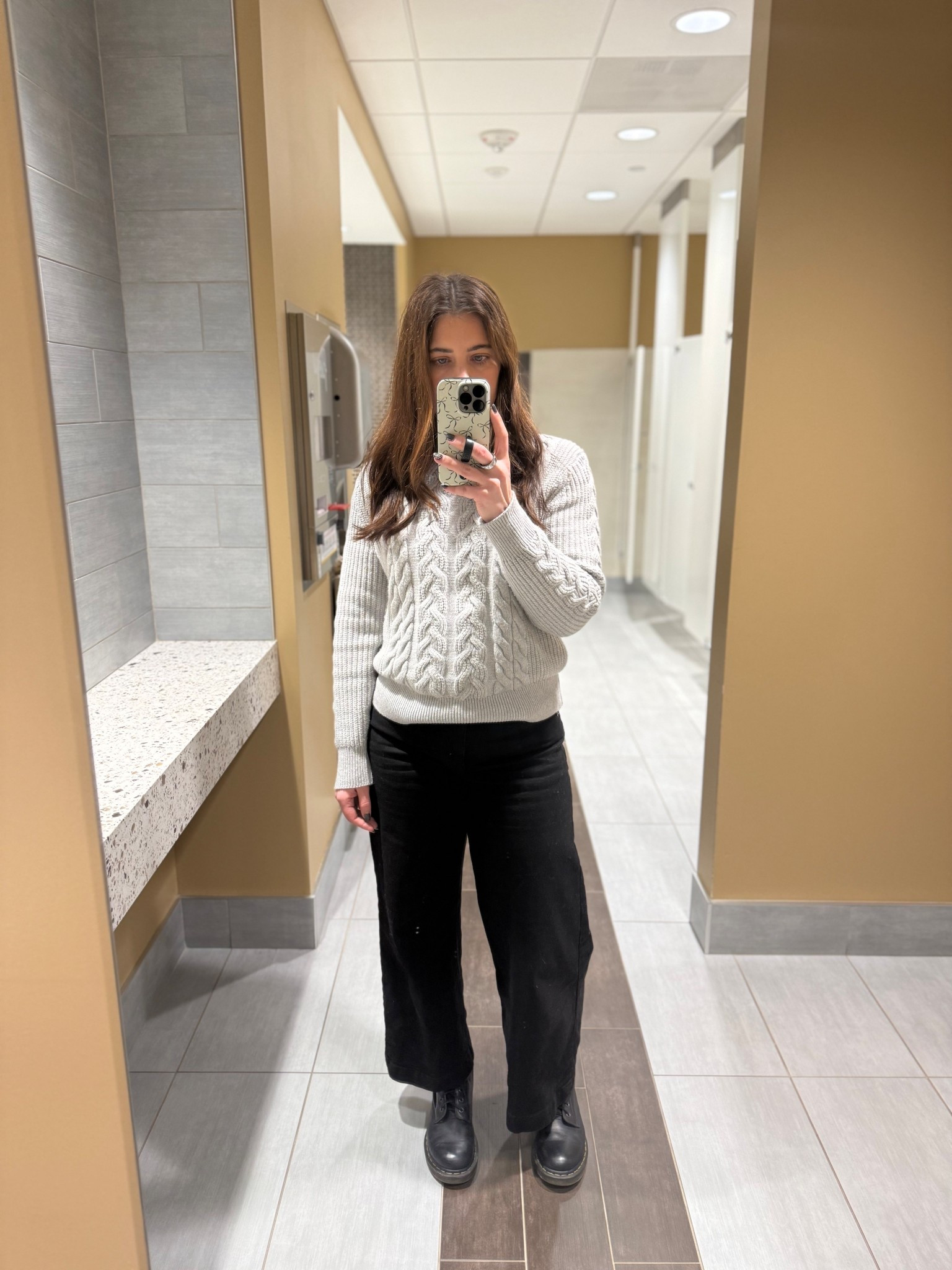 Another day, another corporate bathroom selfie! 

Wearing size S in the sweater and 28 in the pants! 

#LTKootd #LTKdayinmylife #LTKWorkwear
