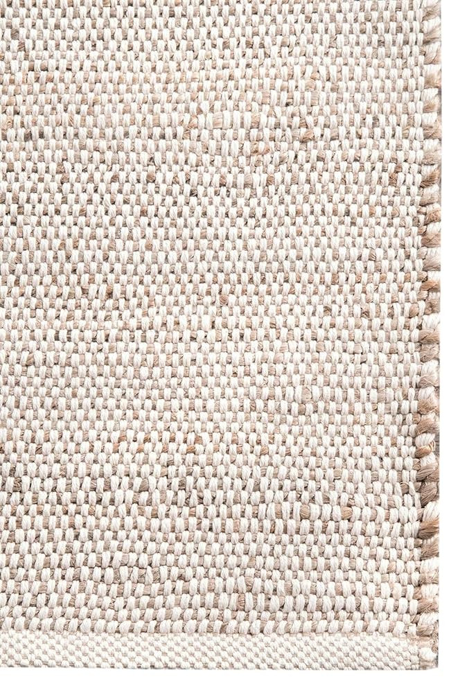 S & L Homes Jute Cotton Hand Woven Natural Farmhouse Area Rug for Living Room - Rustic Vintage Bo... | Amazon (US)