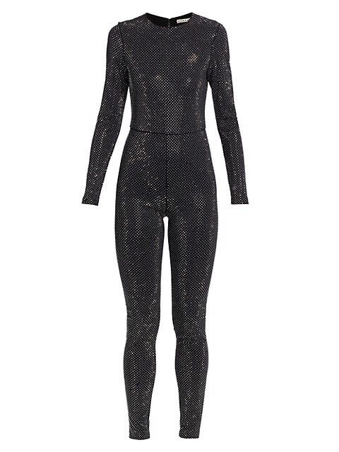 Alice + Olivia Freddie Studded Long-Sleeve Catsuit | Saks Fifth Avenue