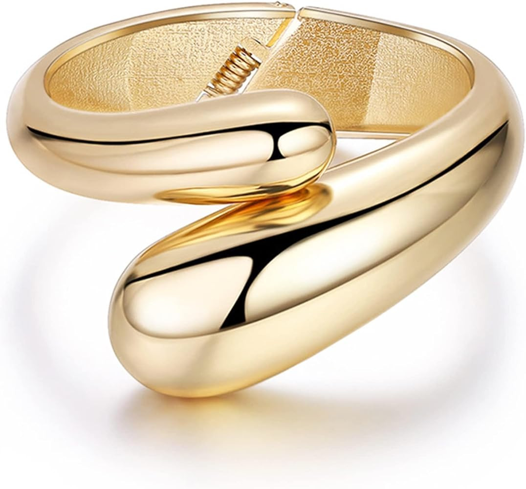 Gold Bracelets for Women Non Tarnish Trendy 2024 Gold Bangle Bracelets Chunky Cuff Bracelet Open ... | Amazon (CA)