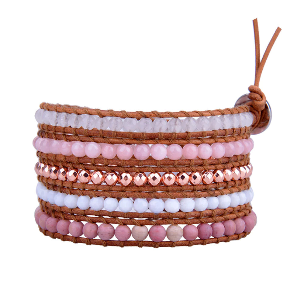 Pink Jade & Crytals on Natural | Victoria Emerson