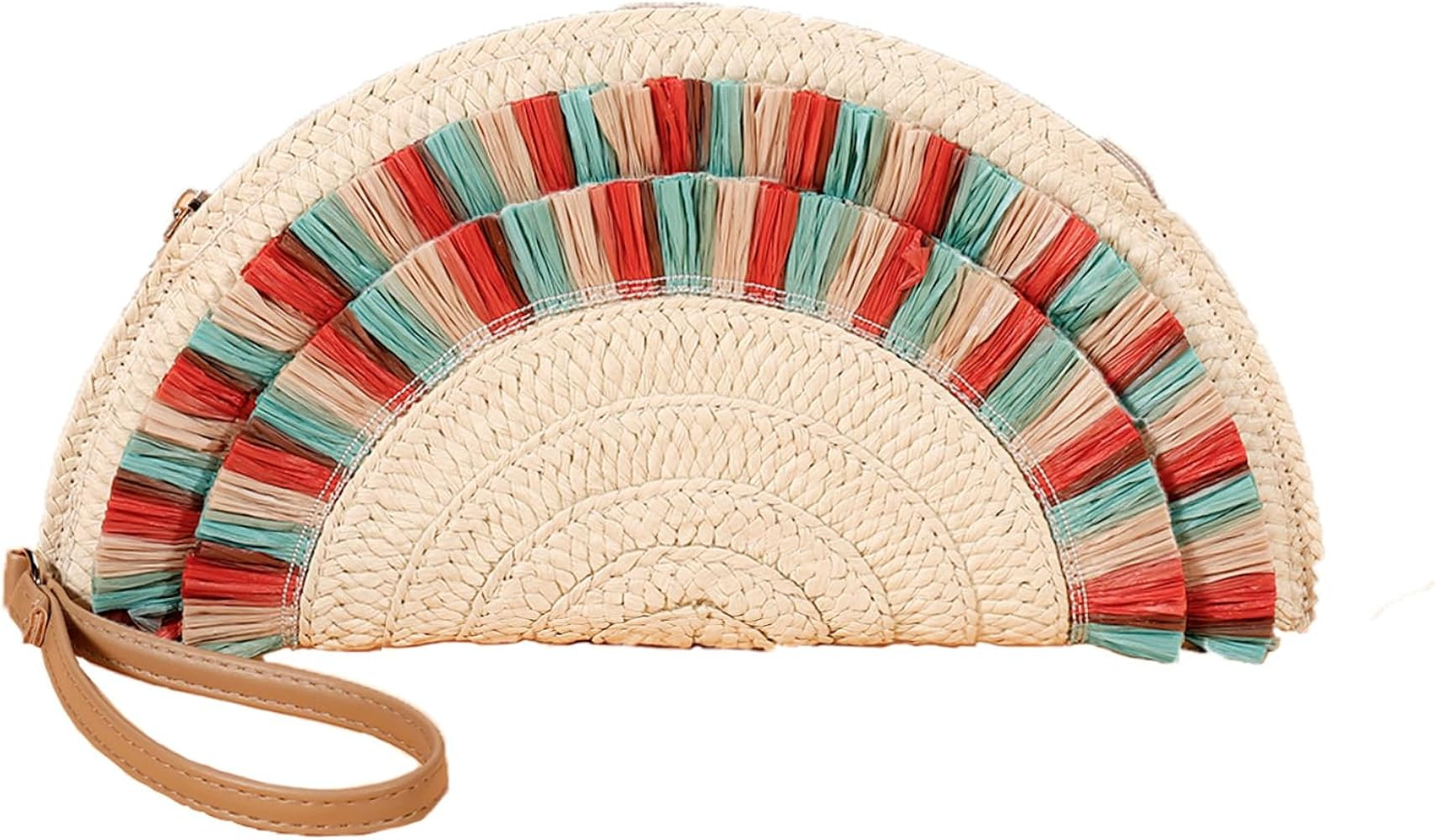 YYW Womens Straw Clutch Summer Evening Handbag Beach Purse Straw Bag Clutch Summer #LTKitbag  | Amazon (US)