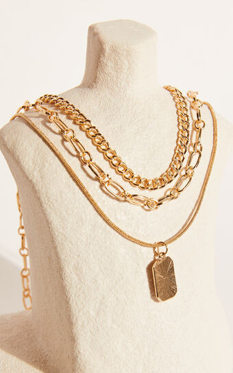 Kayney Multipack Necklace in Gold | Showpo (US, UK & Europe)