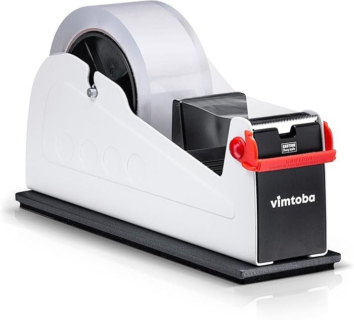 Heavy Duty 2-Inch Desktop Tape Dispenser, Dual Roll, Non-Slip Base | Amazon (US)