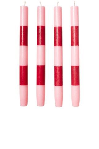 Fazeek Four Striped Candles in Pink & Maroon from Revolve.com | Revolve Clothing (Global)