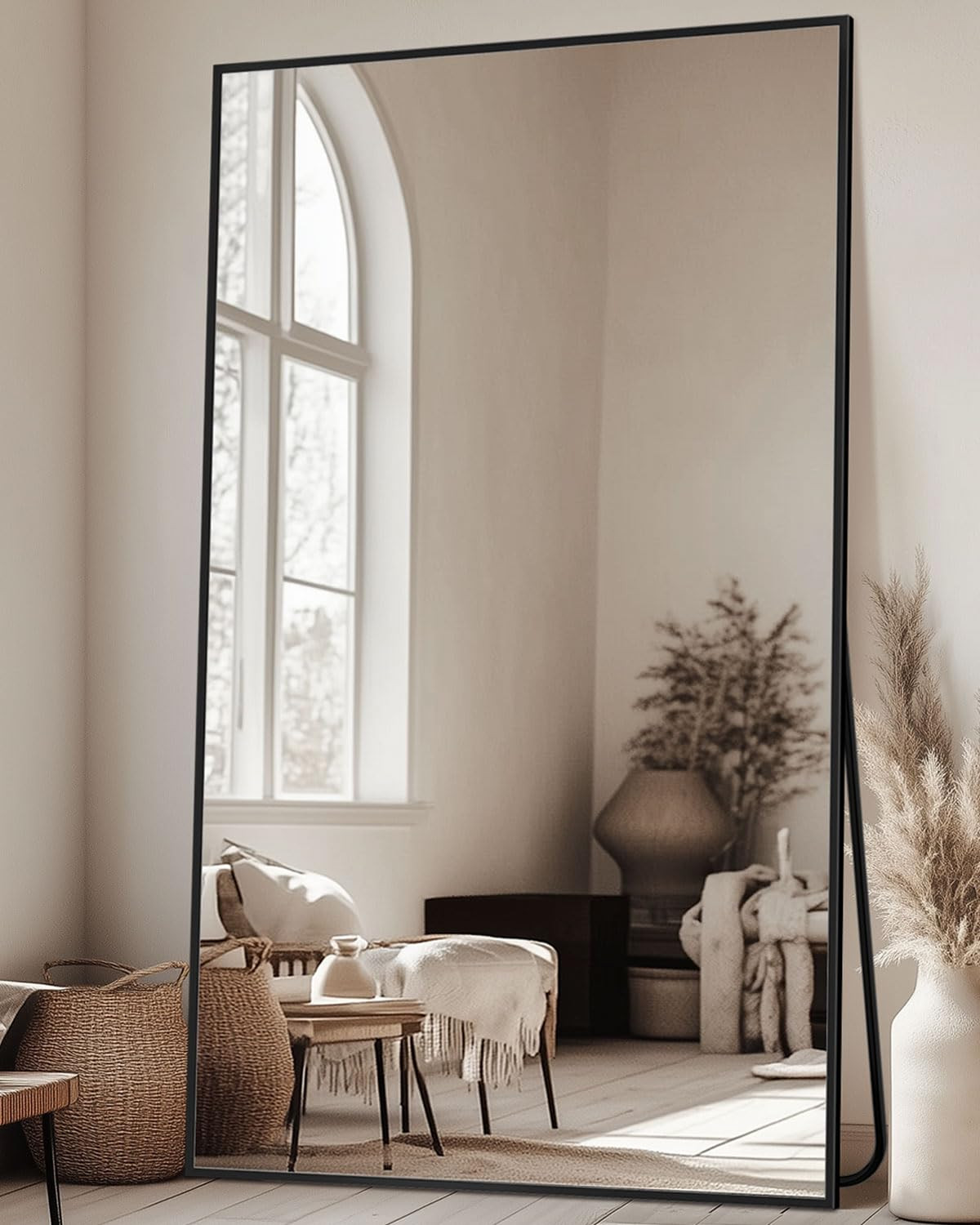 Antok Full Length Mirror, 72"x44" Floor Mirror, Floor Standing Freestanding Full Body Mirror with... | Amazon (US)