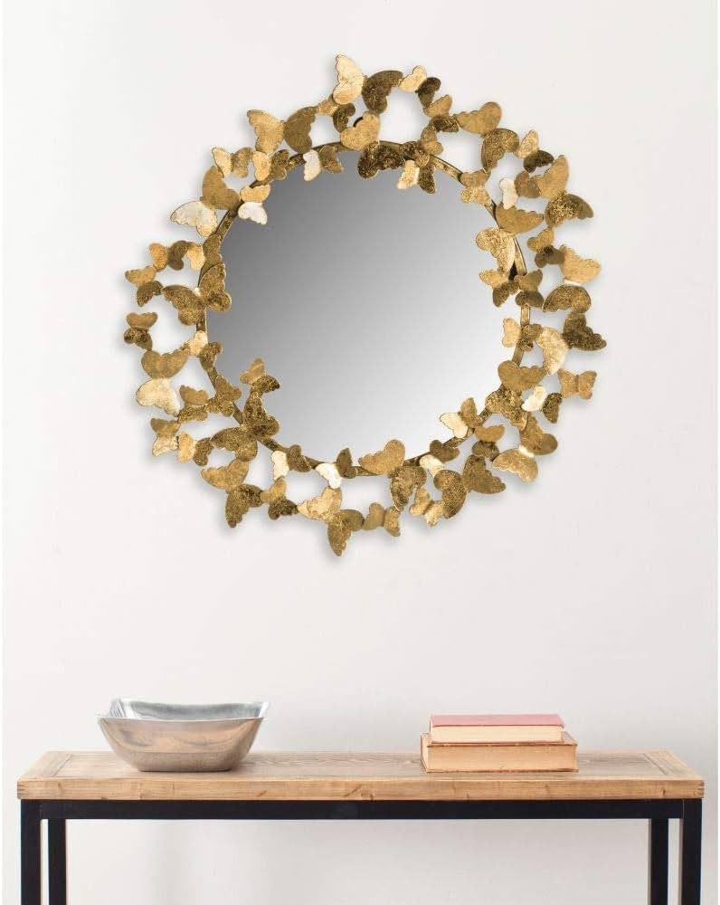 Safavieh Wall Mount Ruthie Gold Butterfly 27-inch Mirror | Amazon (US)