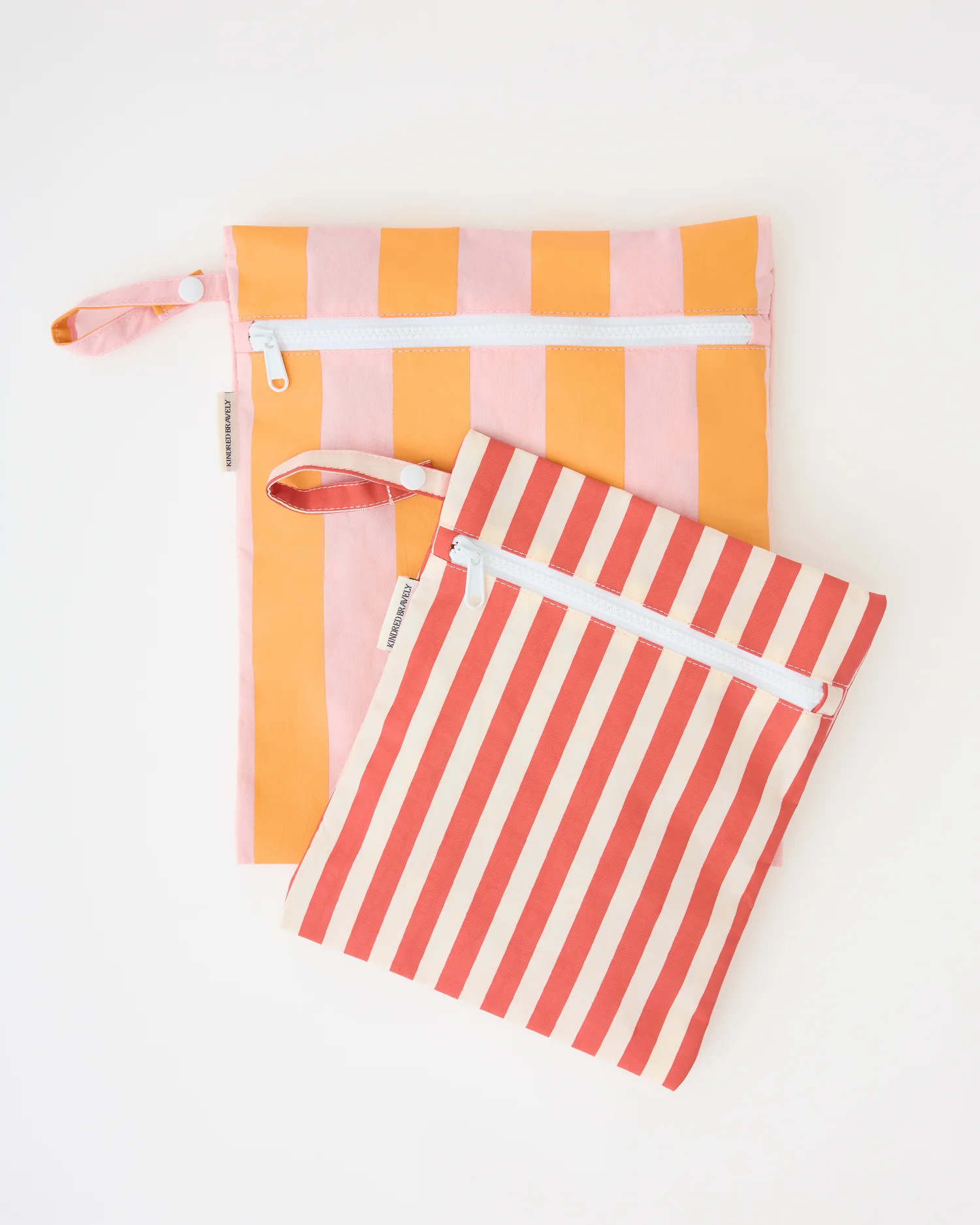 Wet/Dry Bag 2-Piece Set | Blue & Rust Stripe - Storq by Kindred Bravely | Kindred Bravely