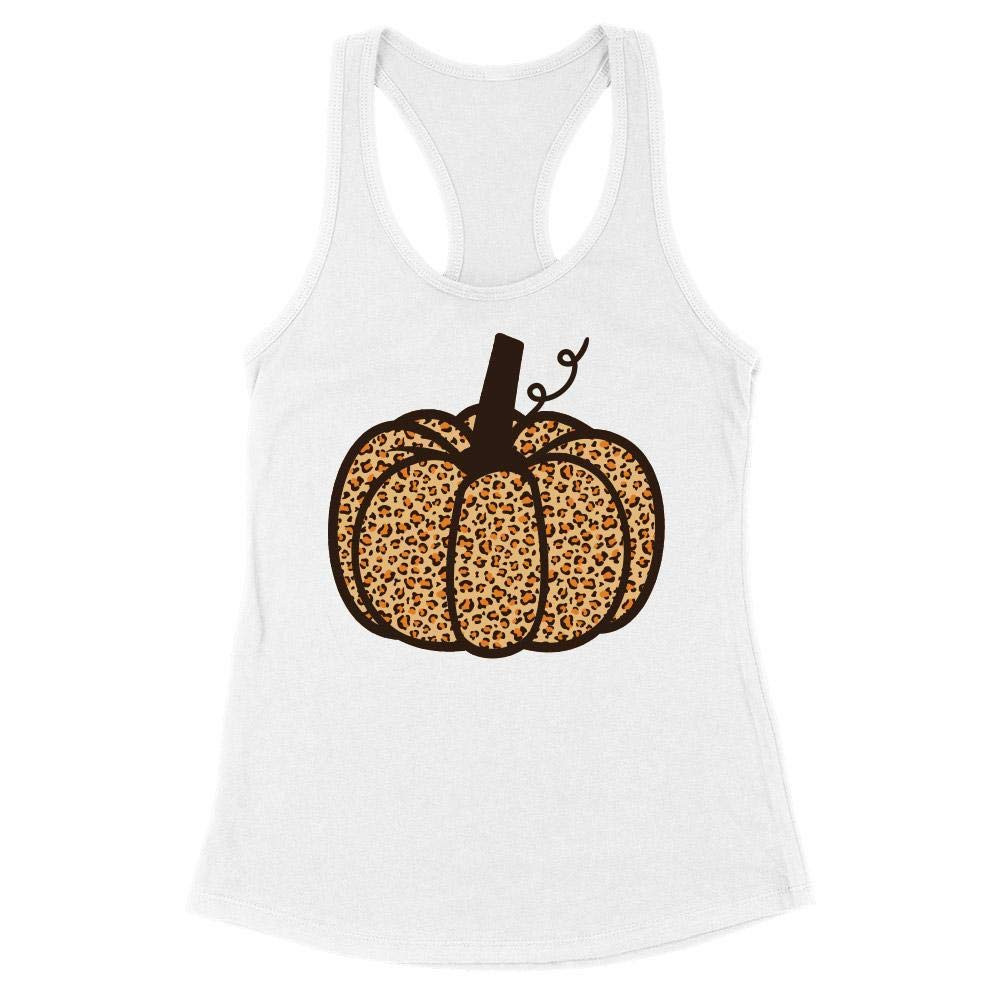 Leopard Print Pumpkin Tank Top Fitted Racerback Women's | Amazon (US)