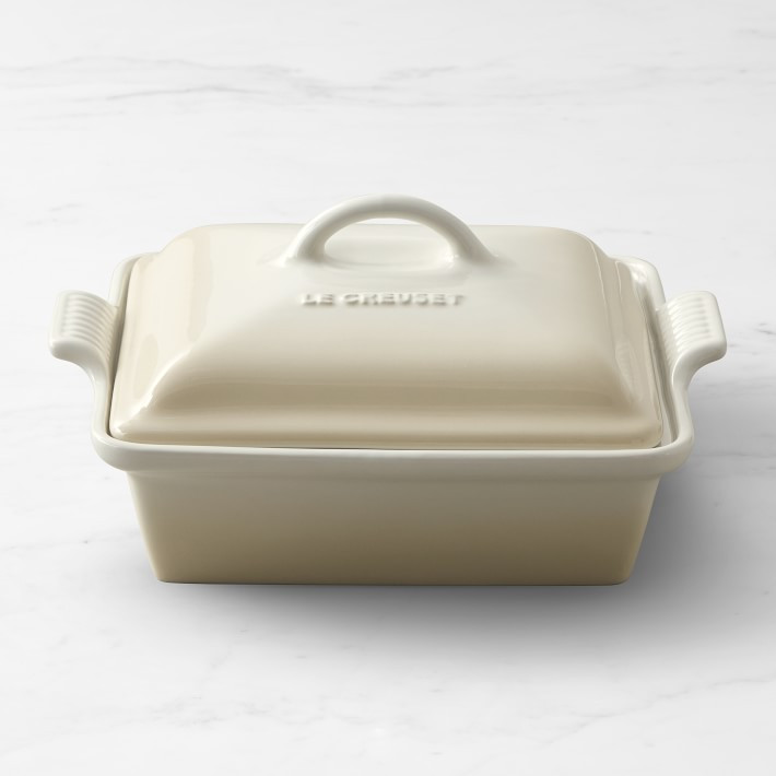 Le Creuset Heritage Stoneware Shallow Square Covered Baker, 2-Qt. | Williams-Sonoma