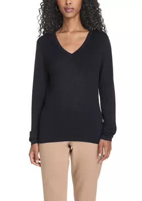 Tommy Hilfiger Women's Vneck Cable Sweater | Belk