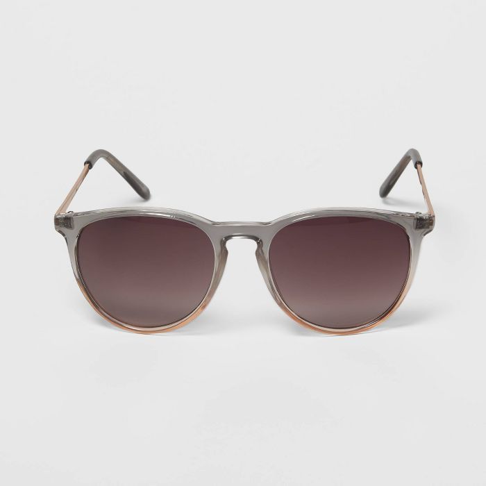 Women's Two-Tone Gradient Metal Round Sunglasses - A New Day™ | Target
