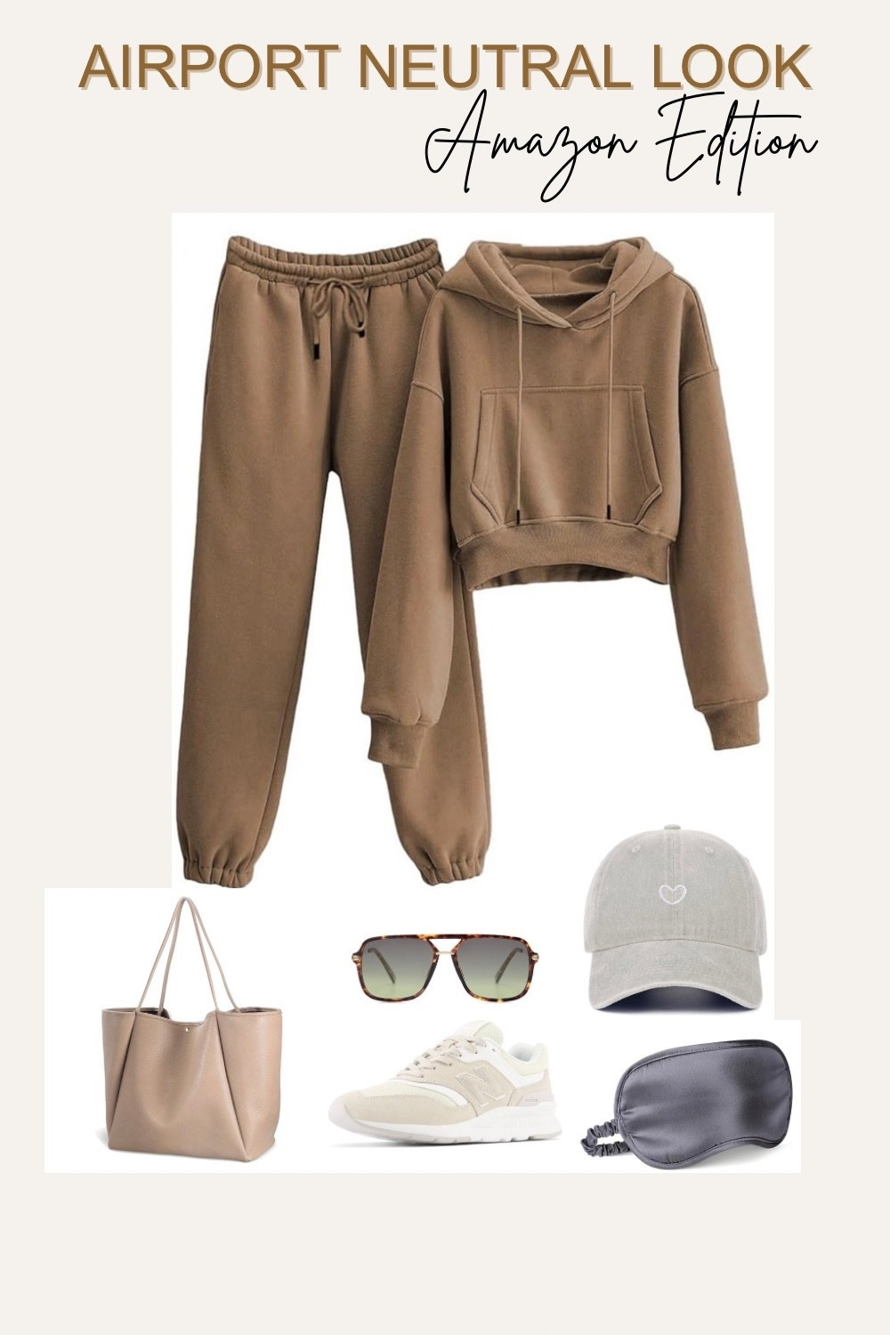 My go-to airport uniform 🤎
A comfy neutral set you can actually sit in for hours, plus the travel essentials that make flying feel effortless. Cozy, polished, and perfect for long travel days. #airportoutfit
#neutralstyle
#traveloutfit
#amazonfashion
#cozychic
#travelessentials
#neutralaesthetic
#airportstyle
#comfyoutfit

#LTKGiftGuide #LTKTravel #LTKFindsUnder100
