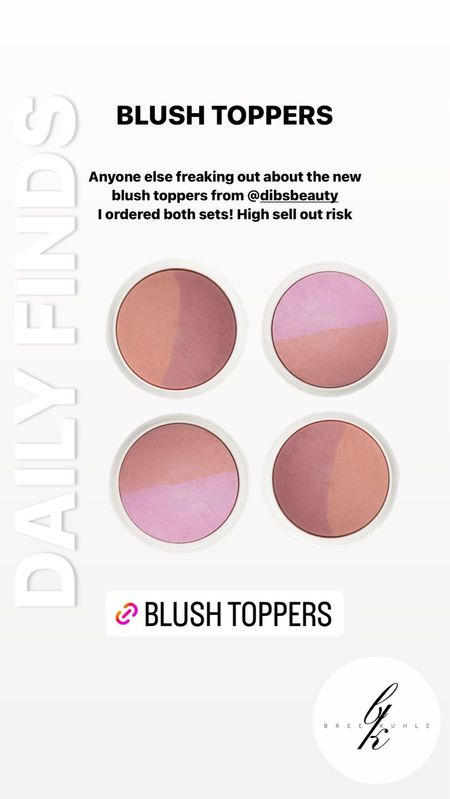 Dibs blush toppers are here 
High sell out risk 

#LTKFind #LTKbeauty #LTKunder50
