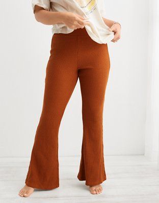 Aerie Waffle High Waisted Flare Pant | Aerie