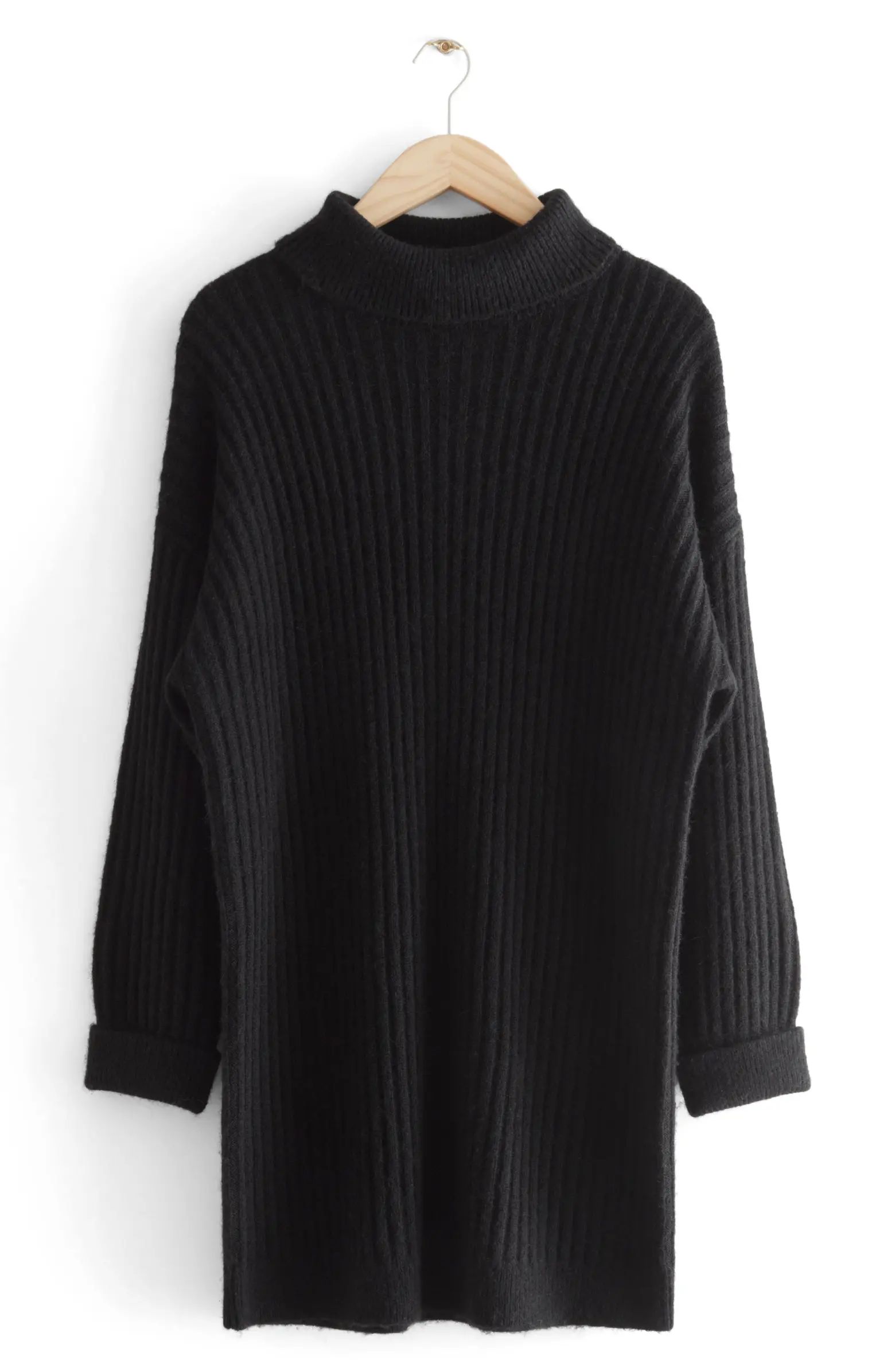 & Other Stories Ribbed Long Sleeve Turtleneck Sweater Dress | Nordstrom | Nordstrom