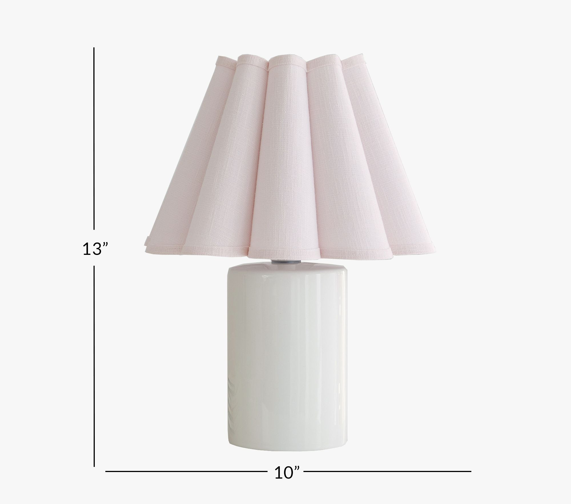 Ceramic Cylinder Fluted Lamp (13") | Pottery Barn Kids