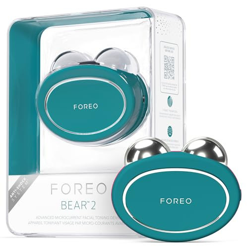 FOREO Bear 2 Advanced Lifting Toning Microcurrent Facial Device -Face Sculpting Tool - Firm & Contour - Non-Invasive - Increases Skin Care Absorption - Evergreen | Amazon (US)