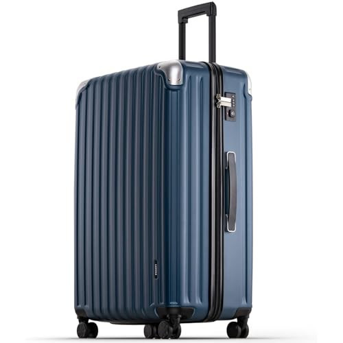 LEVEL8 Grace Luggage, 28 Inch Hardside Suitcase, Abs+Pc Harshell Spinner Luggage with Tsa Lock, Spinner Wheels, Blue, 28 Inch | Amazon (US)