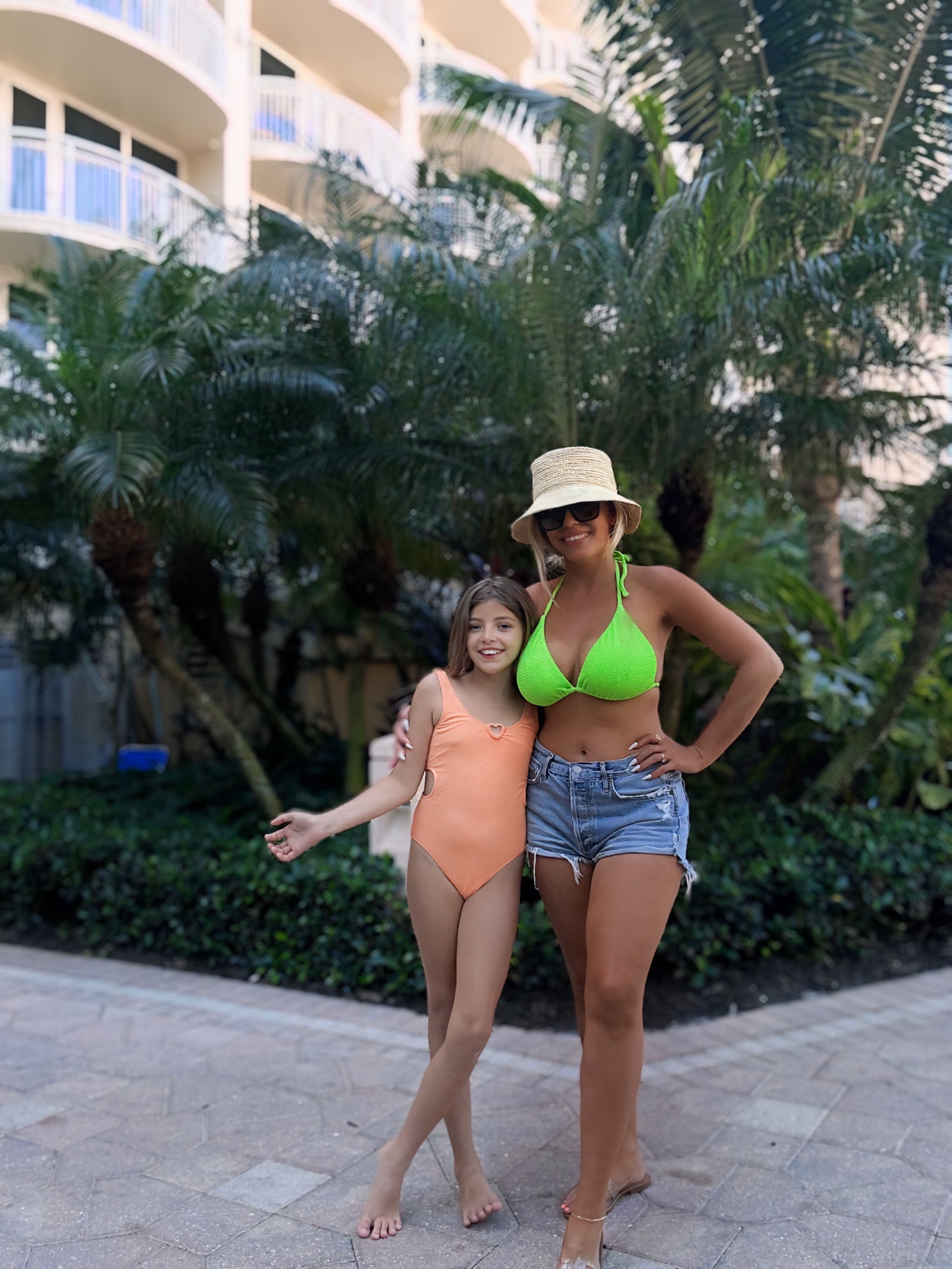 Love this swimsuit! And these denim shorts! 

I did an XL top and a large bottom 