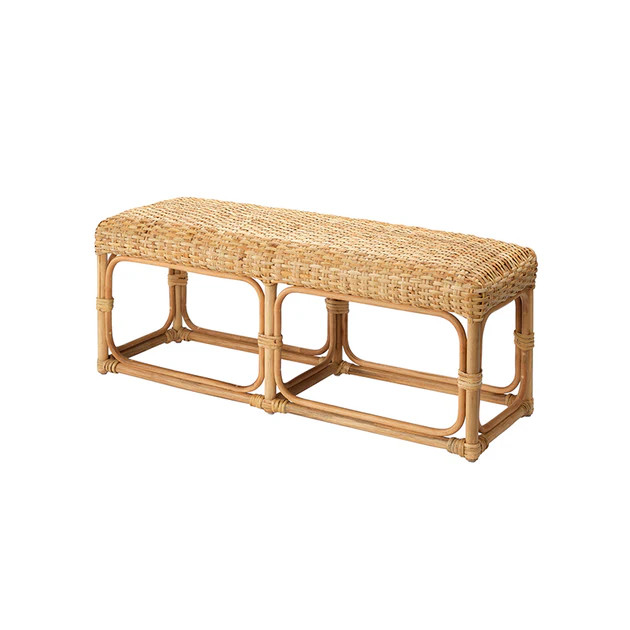 Solimar Rattan Bench | Cailini Coastal