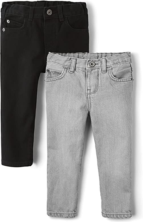 The Children's Place Baby 2 Pack and Toddler Boys Stretch Skinny Jeans 2-Pack | Amazon (US)