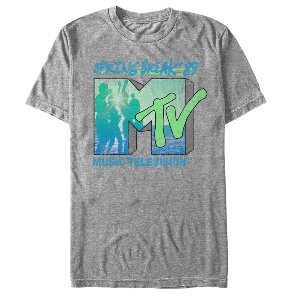 Men's MTV Spring Break 1989  Graphic Tee Athletic Heather Small - Walmart.com | Walmart (US)