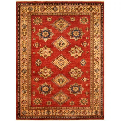 One-of-a-Kind Jevon Hand-Knotted Red/Ivory 6' x 8' Wool Area Rug | Wayfair North America