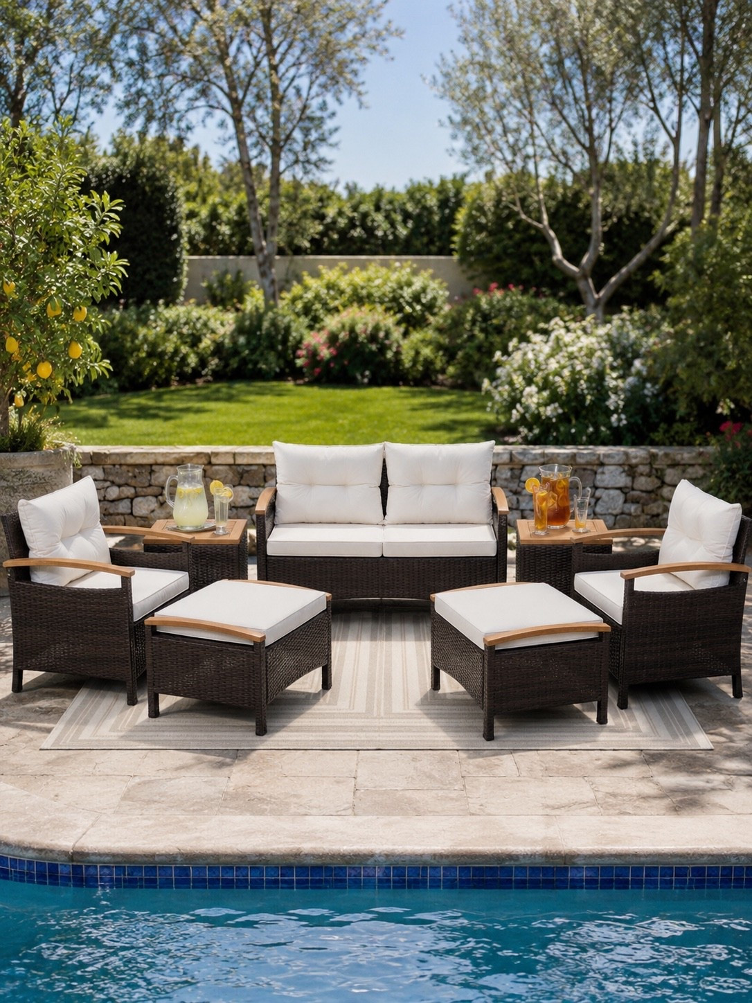 ON SALE 7 PIECE PATIO SET

This patio setup is giving resort-style comfort right at home with the cozy wicker seating, neutral cushions, and poolside views. Add a pitcher of lemonade, a sunny afternoon, and you have the perfect space for summer hosting or slow evenings outside.

Follow @farmtotablecreations on Instagram for more cozy home finds and trending decor.

Everything linked on my LTK.#PatioSeason #OutdoorLiving #BackyardInspo #WayfairFinds #SummerDecor #PatioFurniture #OutdoorStyle #PoolsideLiving #CozyOutdoorSpaces #ModernFarmhouse #HomeDecorFinds #SummerHosting #BackyardGoals #LTKStyle

#LTKHome #LTKSaleAlert #LTKHome #LTKSeasonal
