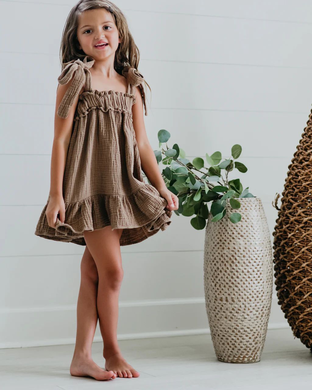 Evie Tunic Dress (mocha) | INDIE BLUE