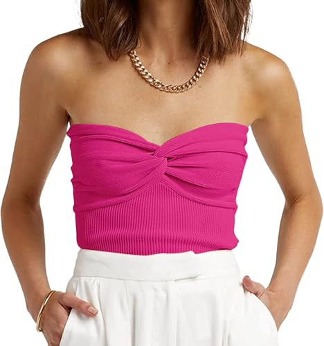 EFAN Womens Tube Tops Summer Outfits Cute Crop Tops 2026 Beach Vacation Spring Fashion Y2K Strapl... | Amazon (US)