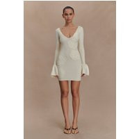 Amari Knit Crochet Knit Mini Dress - Ivory I MESHKI I Size L | MESHKI US