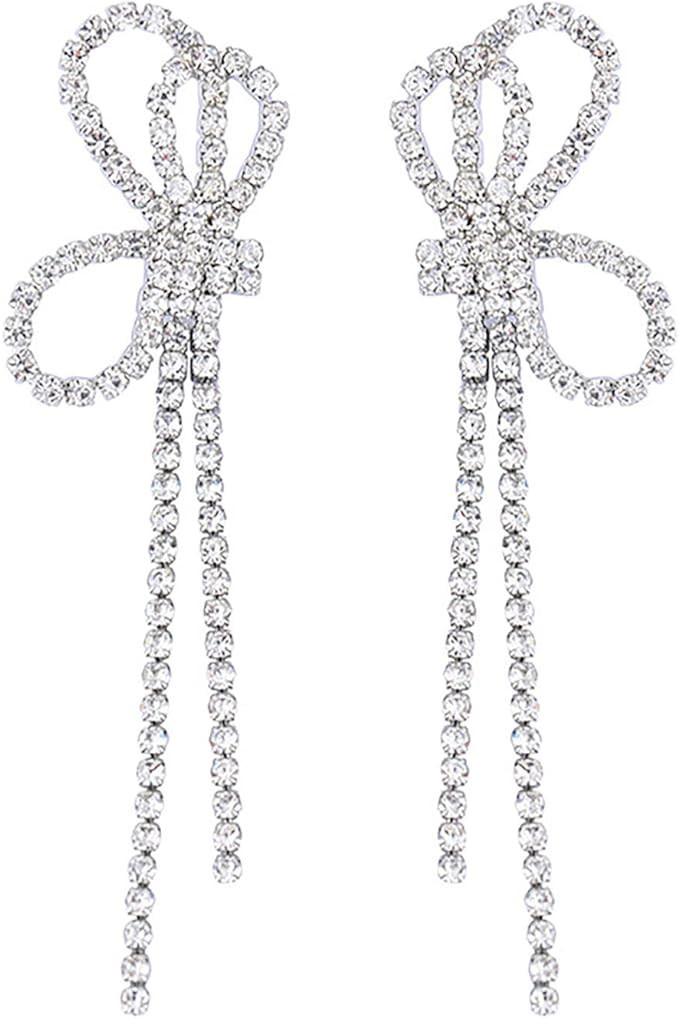 MaraLota Long Tassel Crystal Chandelier Rhinestone Earrings for Women Sparkly Fringe Drop Dangle ... | Amazon (US)