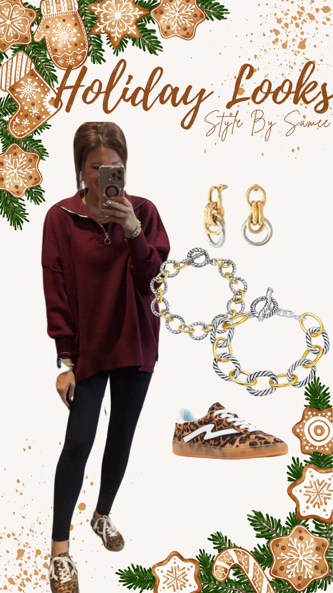 Casual Holiday Style! Wearing size small in all. 

#LTKFindsUnder50 #LTKSeasonal #LTKHoliday