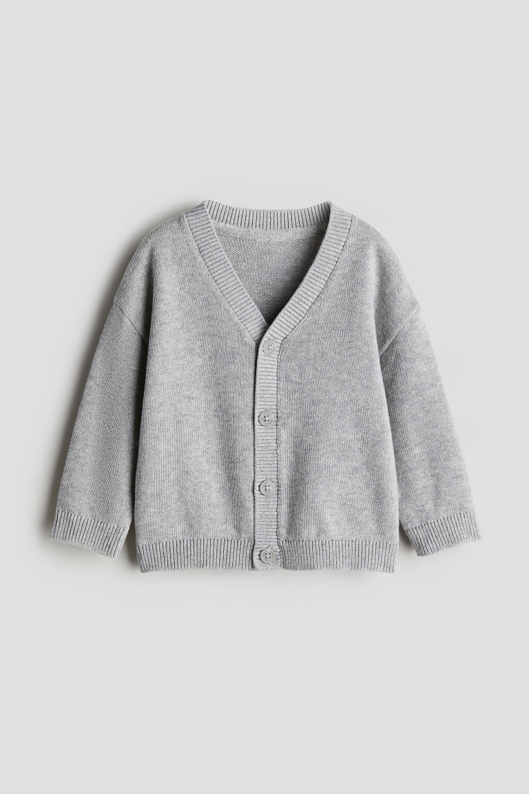 H & M - Waffle-knit Cardigan - Gray | H&M (US + CA)