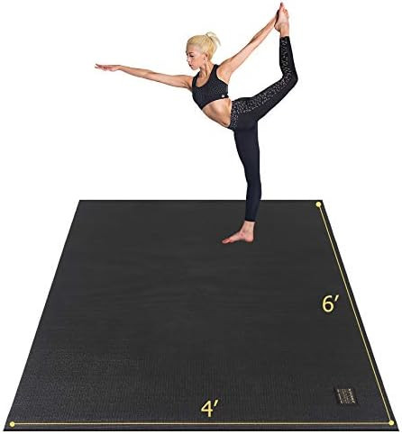 Gxmmat Large Yoga Mat 72"x 48"(6'x4') x 7mm for Pilates Stretching Home Gym Workout, Extra Thick ... | Amazon (US)