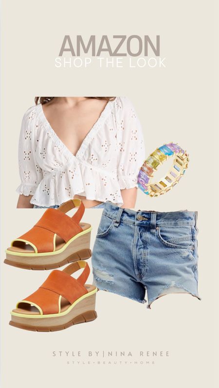 Amazon shop the look! 

Heels, shoes, denim shorts, top, summer style 

#LTKFindsUnder100 #LTKStyleTip #LTKShoeCrush