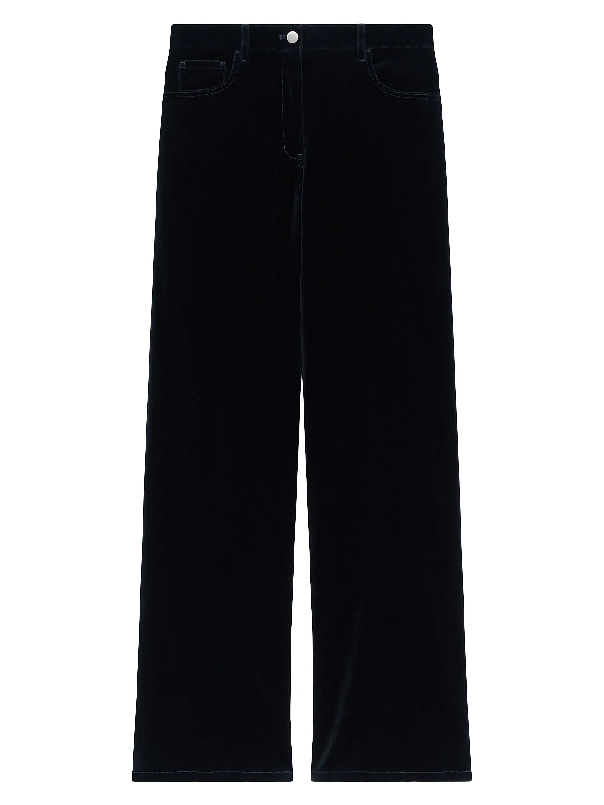 Mid-Rise Straight-Leg Velvet Pants | Saks Fifth Avenue