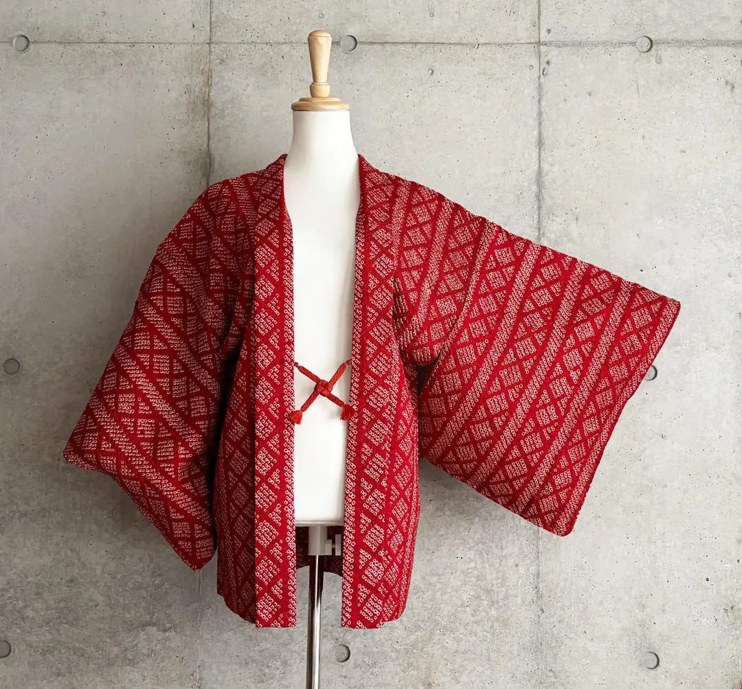 S1695: Japanese vintage kimono Haori, Jacket, Robe, Dress. Japanese "Shibori". Brown. | Etsy (US)