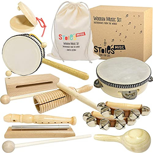 Stoie's International Wooden Music Set for Toddlers and Kids- Eco Friendly Musical Set with A Cotton | Amazon (US)