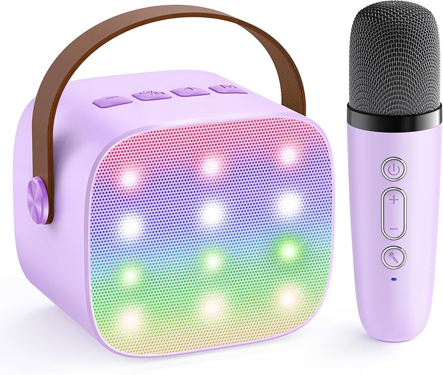 YLL Karaoke Machine for Kids Adults, Portable Mini Bluetooth Speaker with Wireless Microphone, Bi... | Amazon (US)