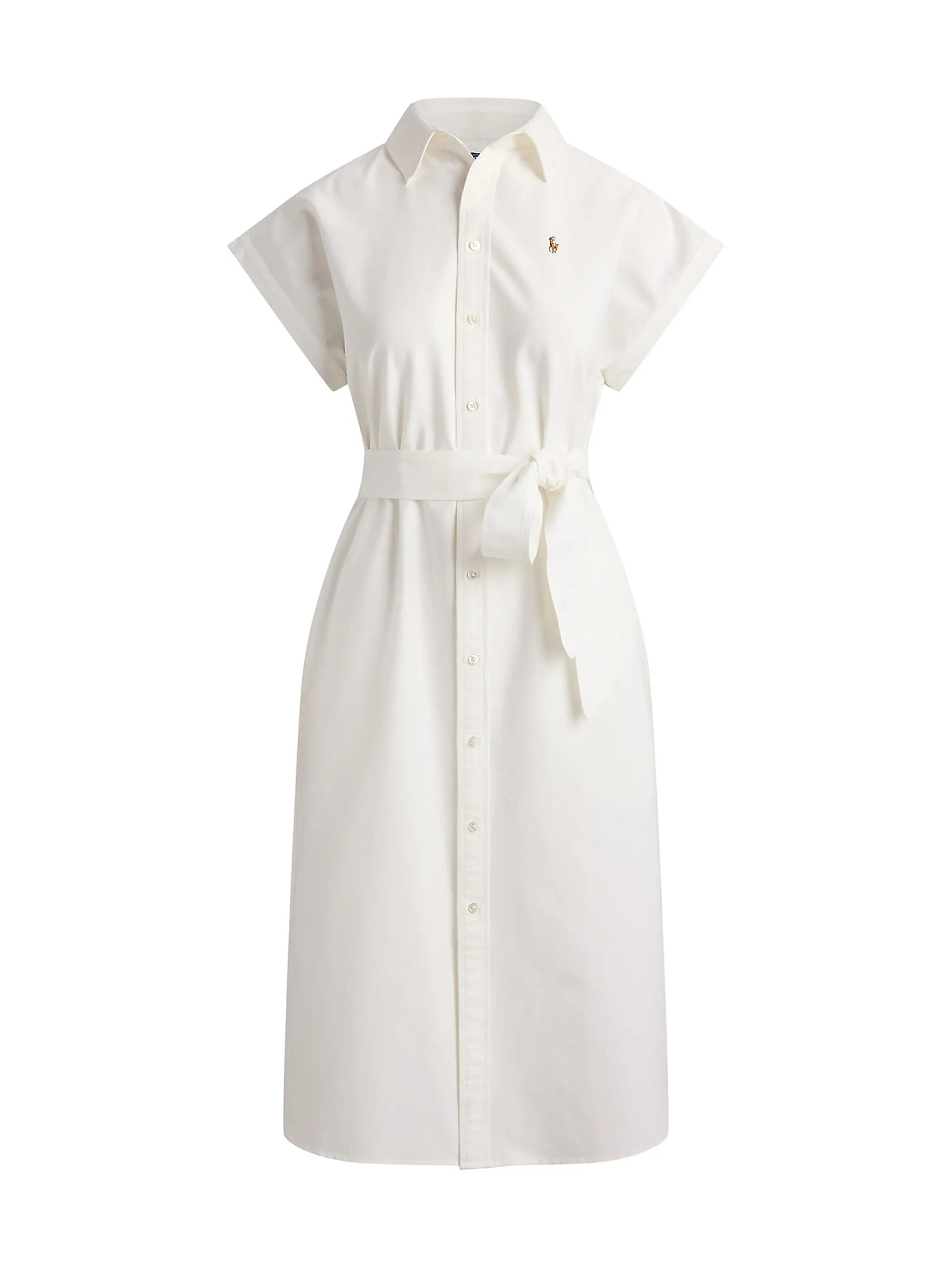 Polo Ralph Lauren Cotton Oxford Belted Midi-Shirtdress | Saks Fifth Avenue | Saks Fifth Avenue