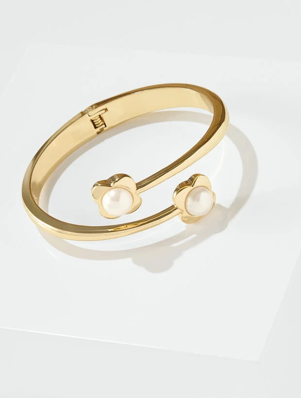 Clover Pearl Hinge Bracelet | Talbots
