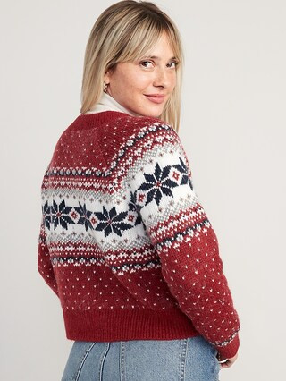 Matching Holiday Fair Isle Cardigan Sweater for Women | Old Navy (US)